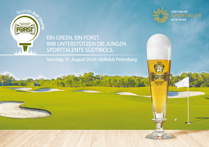 Das Forst Sporthilfe Golf Charity Event wird in Zusammenarbeit mit dem Jahrespartner, der Spezialbierbrauerei Forst, organisiert.