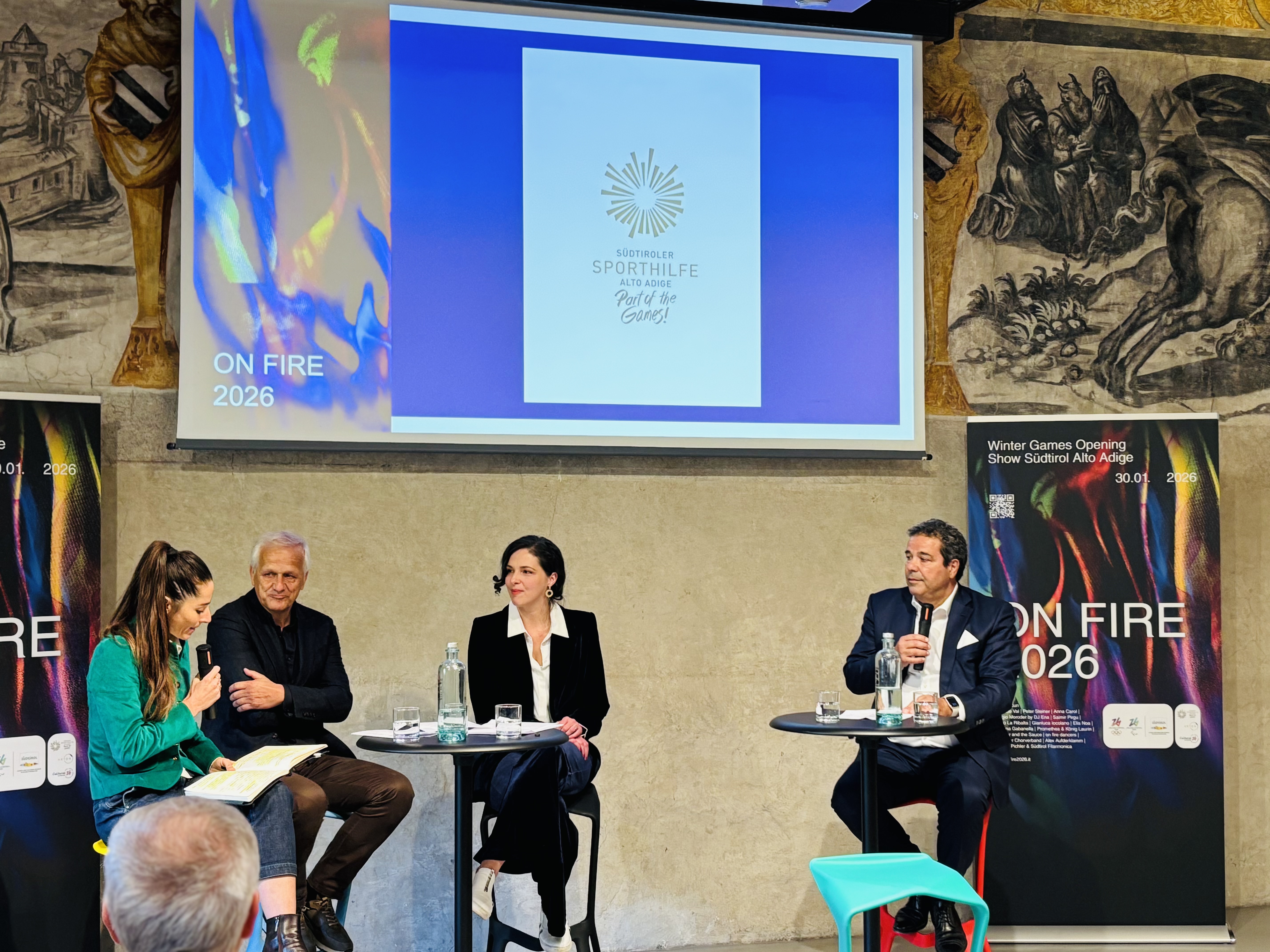 A Castel Mareccio è stata presentato lo show inaugurale per le Olimpiadi in Alto Adige dal titolo ON FIRE 2026, organizzato dall’Associazione Culturale ARTON in cooperazione con la Sporthilfe Alto Adige.